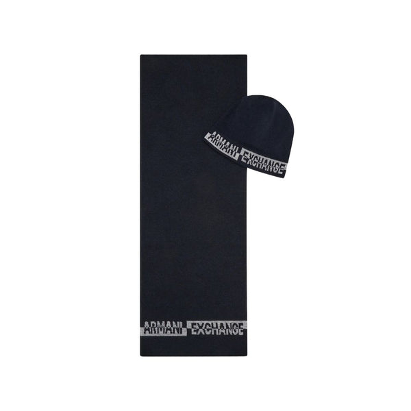 Blue Wool Scarf Armani Exchange