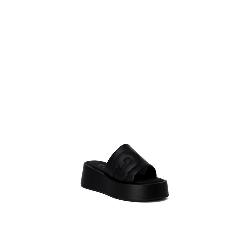 Black Leather Sandal Furla