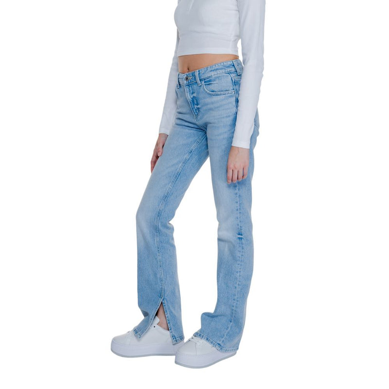 Light Blue Cotton Jeans & Pant Guess