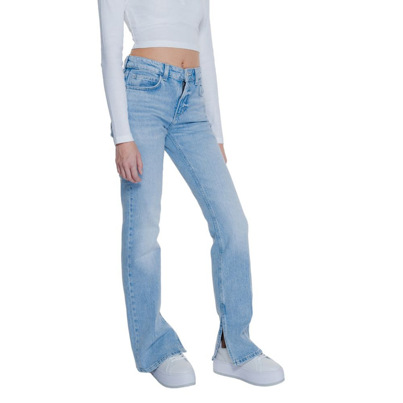 Light Blue Cotton Jeans & Pant Guess