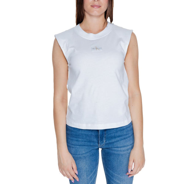 White Cotton Tops & T-Shirt Calvin Klein Jeans