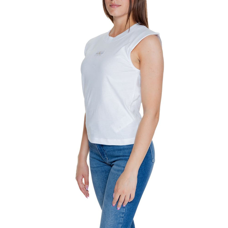 White Cotton Tops & T-Shirt Calvin Klein Jeans