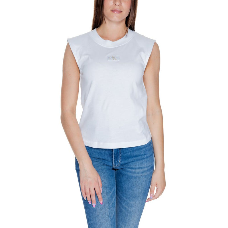 White Cotton Tops & T-Shirt Calvin Klein Jeans