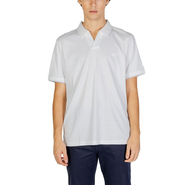 White Cotton Polo Shirt Calvin Klein Jeans