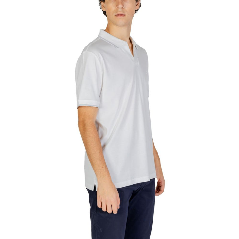 White Cotton Polo Shirt Calvin Klein Jeans