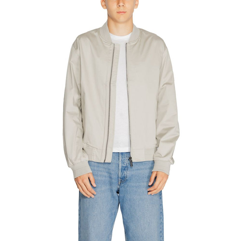 Gray Organic Cotton Jacket Calvin Klein