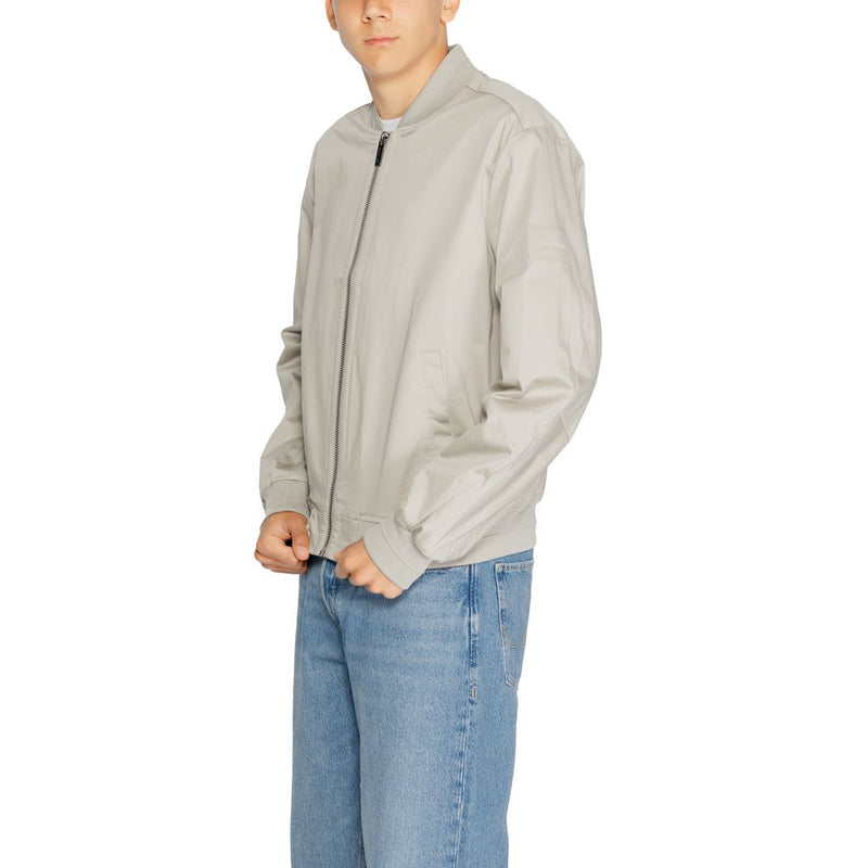 Gray Organic Cotton Jacket Calvin Klein