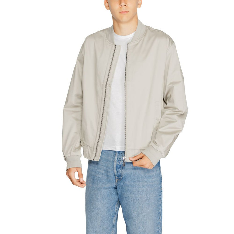 Gray Organic Cotton Jacket Calvin Klein