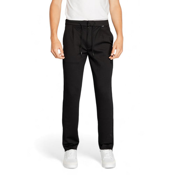 Black Polyester Polyester Jeans & Pant Calvin Klein
