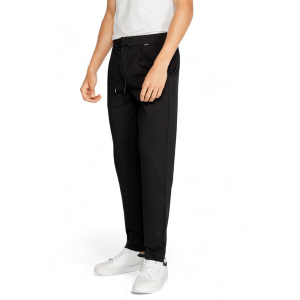 Black Polyester Polyester Jeans & Pant Calvin Klein