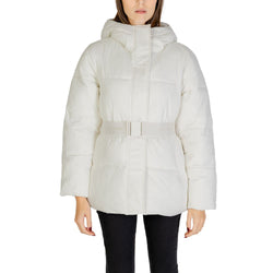 Cream Nylon Jackets & Coat Calvin Klein Jeans