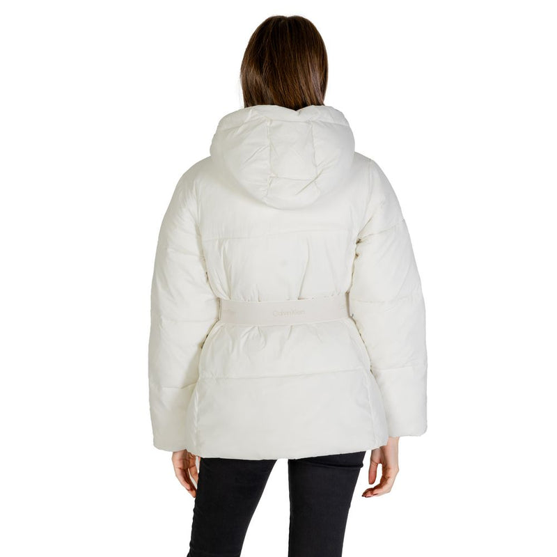 Cream Nylon Jackets & Coat Calvin Klein Jeans