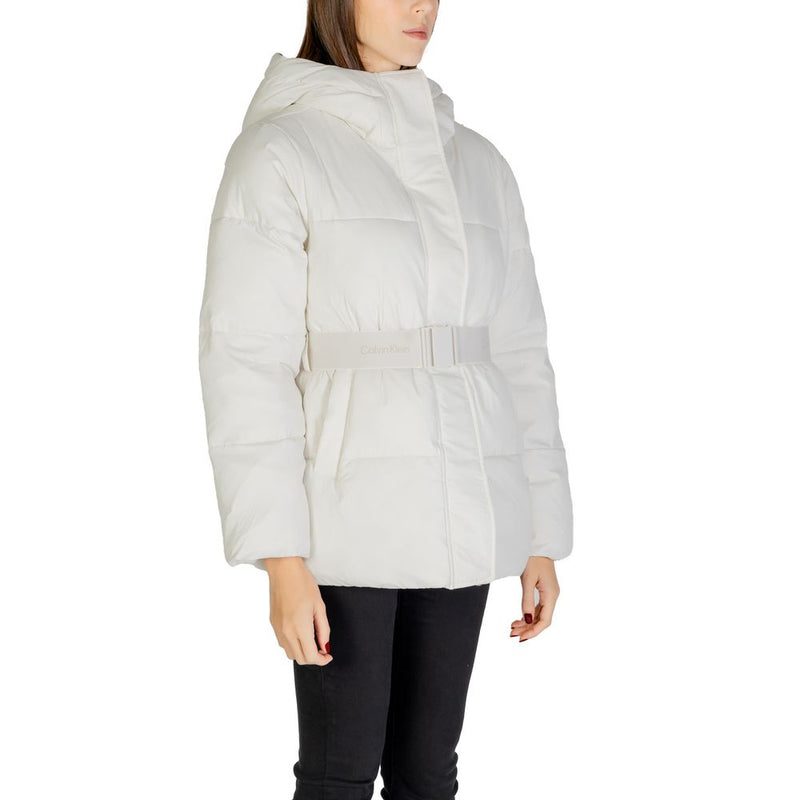 Cream Nylon Jackets & Coat Calvin Klein Jeans