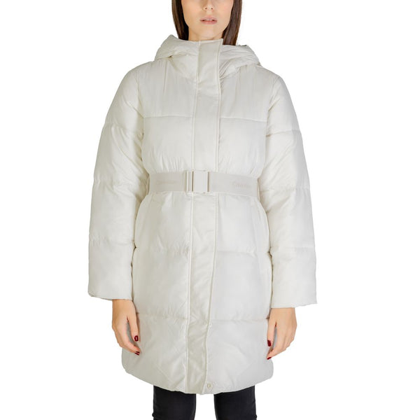 Cream Nylon Jackets & Coat Calvin Klein Jeans