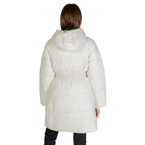 Cream Nylon Jackets & Coat Calvin Klein Jeans