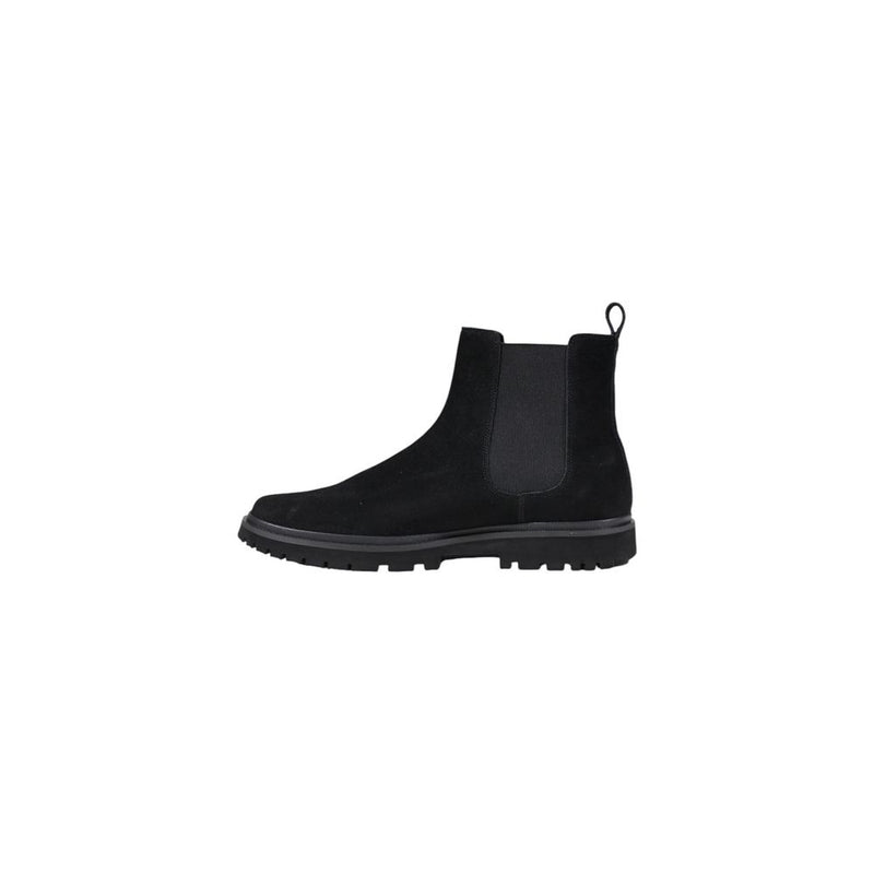 Black Suede Leather Boot Calvin Klein Jeans