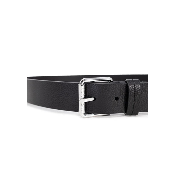 Black Leather Belt Calvin Klein