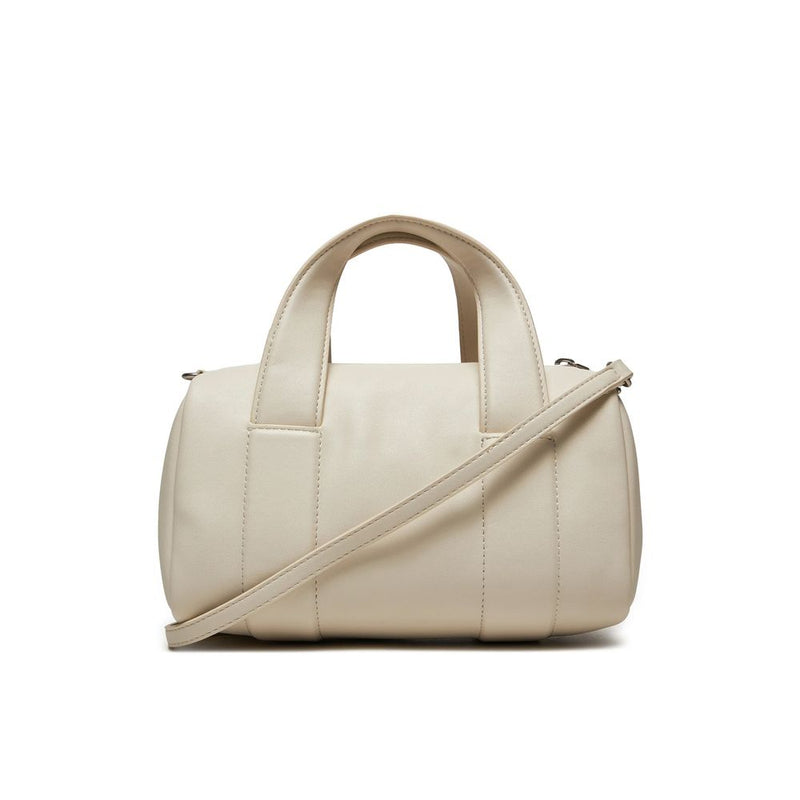 Beige Synthetic Leather Handbag Calvin Klein Jeans