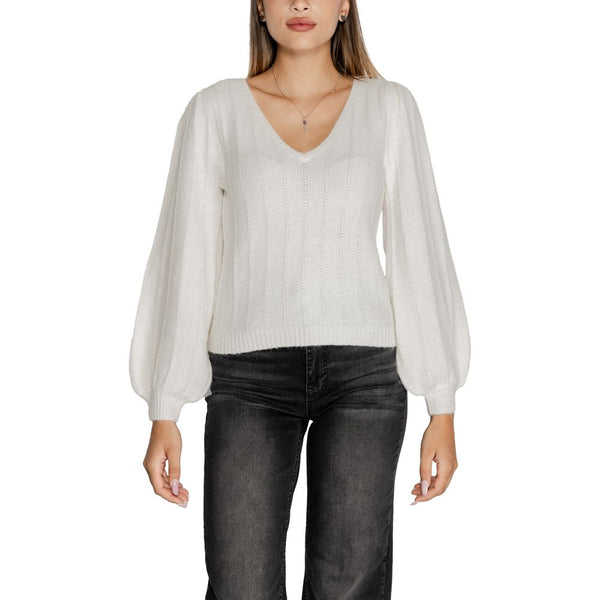 White Polyester Sweater Guess