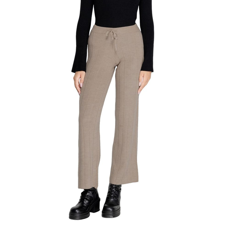 Beige Acrylic Jeans & Pant Only