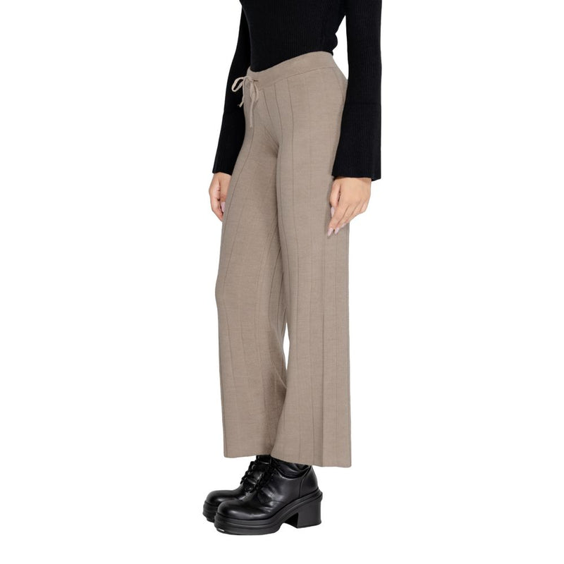 Beige Acrylic Jeans & Pant Only