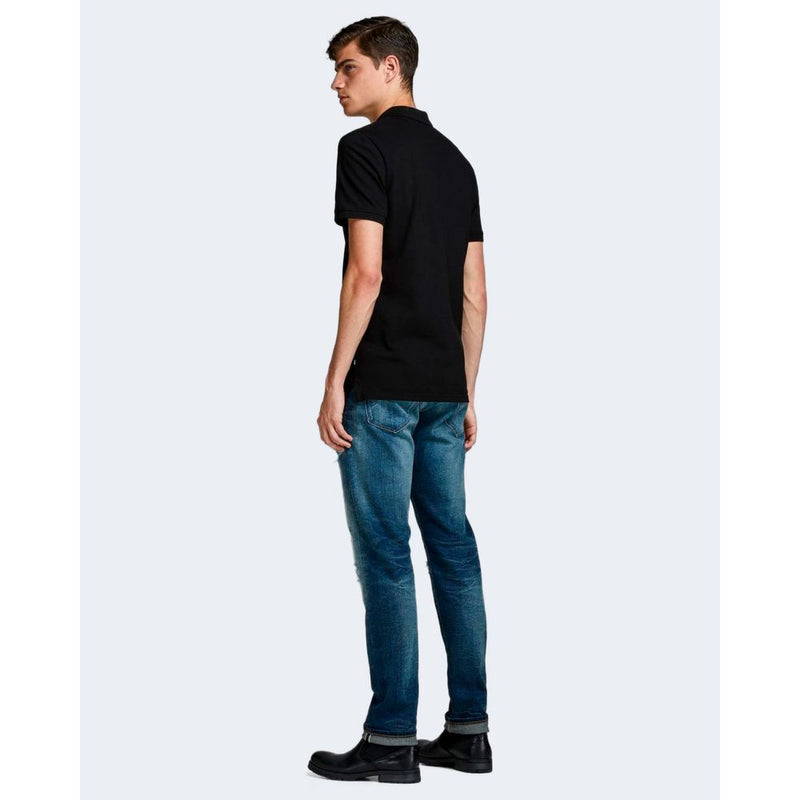 Black Cotton Polo Shirt Jack Jones