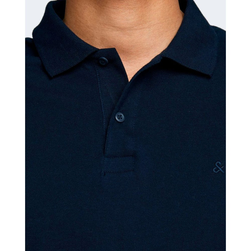 Blue Cotton Polo Shirt Jack Jones