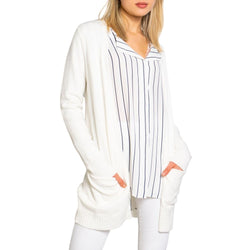 White Viscose Cardigan Vila Clothes