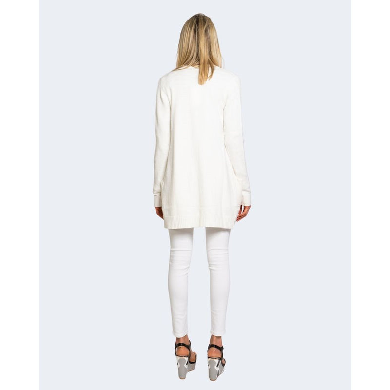 White Viscose Cardigan Vila Clothes