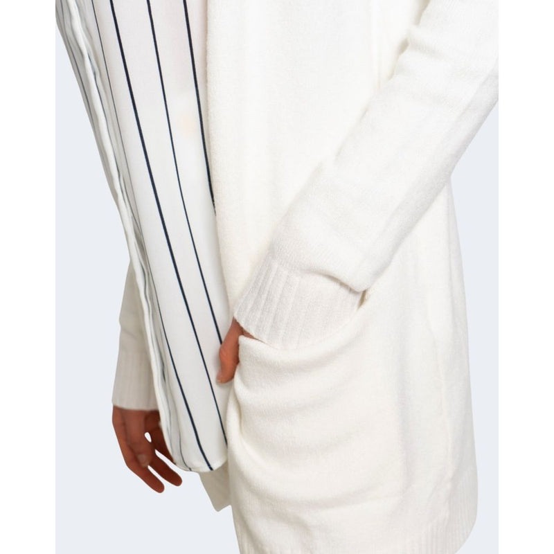 White Viscose Cardigan Vila Clothes