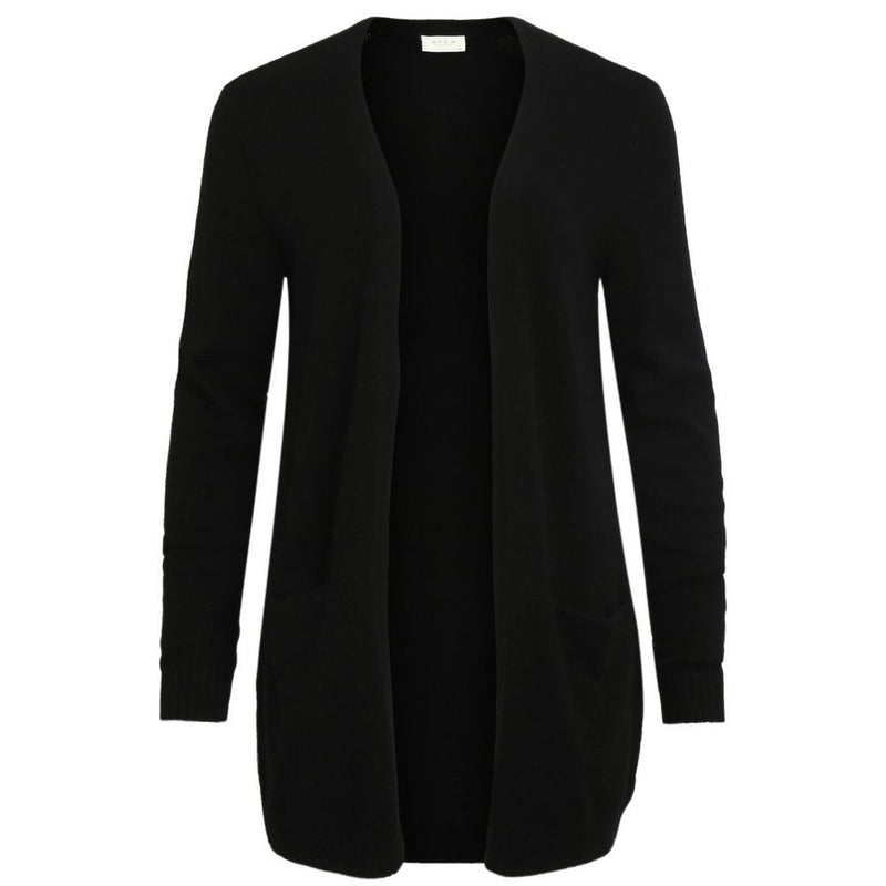 Black Viscose Cardigan Vila Clothes