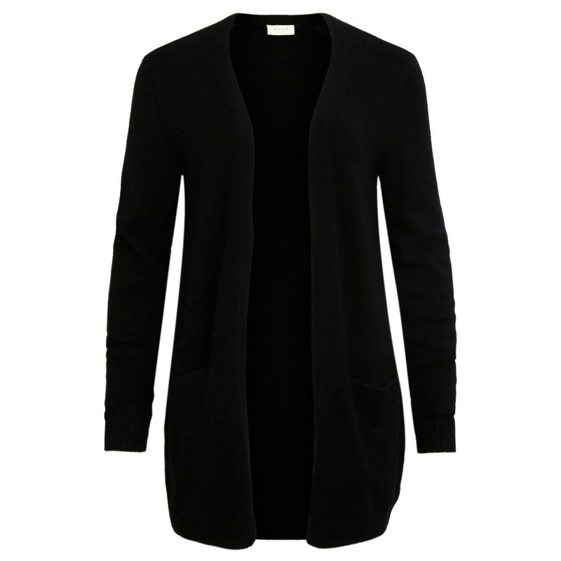 Black Viscose Cardigan Vila Clothes