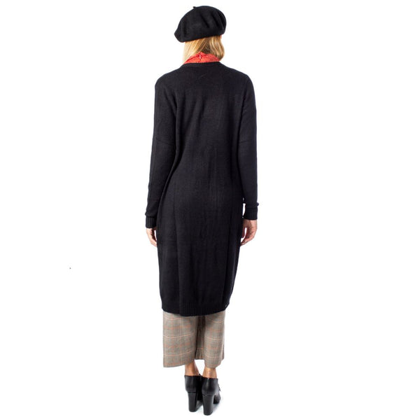 Black Viscose Cardigan Vila Clothes