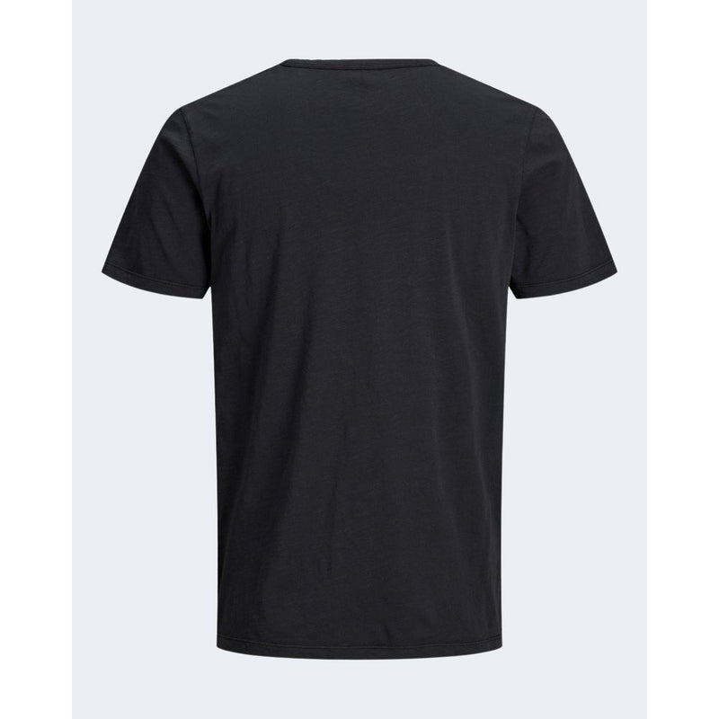 Black Flamed Cotton T-Shirt Jack Jones