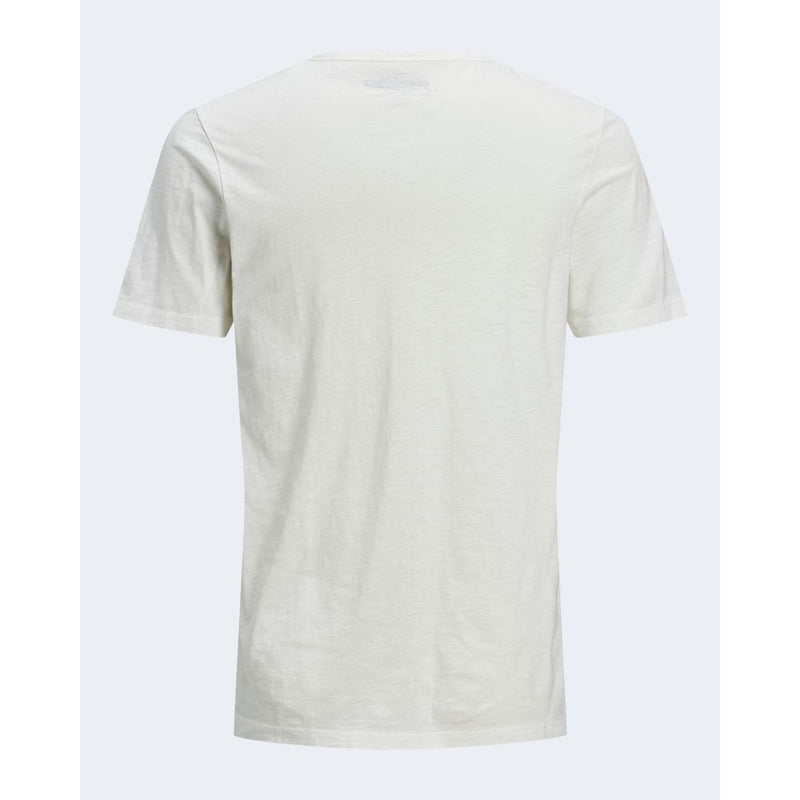 Cream Flamed Cotton T-Shirt Jack Jones