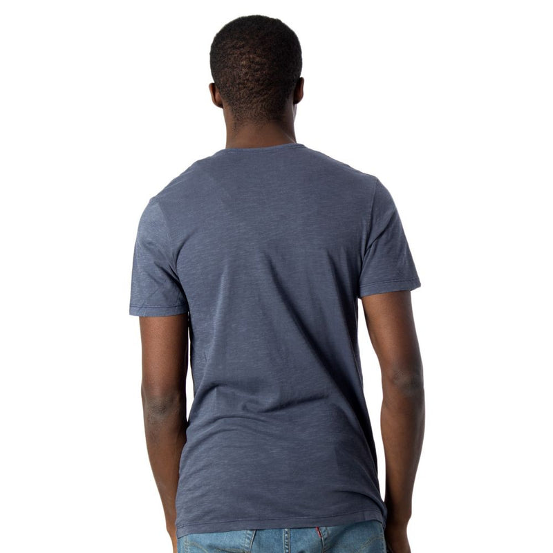 Light Blue Flamed Cotton T-Shirt Jack Jones