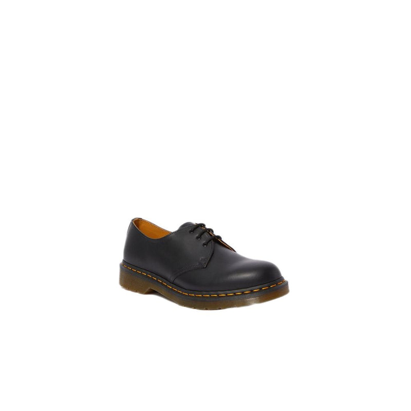 Black Leather Flat Shoe Dr. Martens