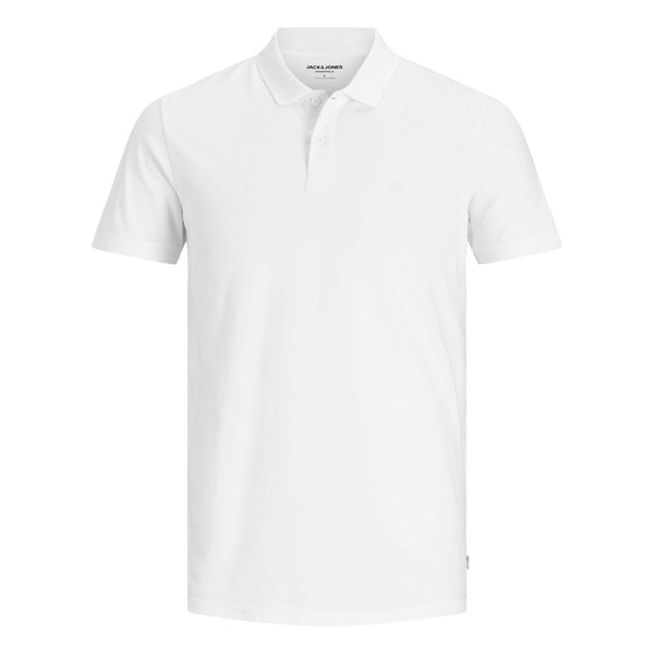 White Cotton Polo Shirt Jack Jones