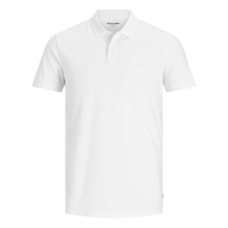 White Cotton Polo Shirt Jack Jones