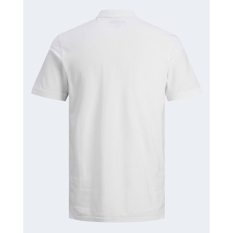 White Cotton Polo Shirt Jack Jones