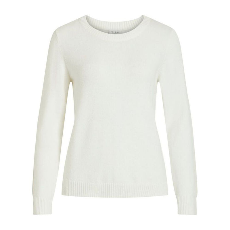 White Viscose Sweater Vila Clothes