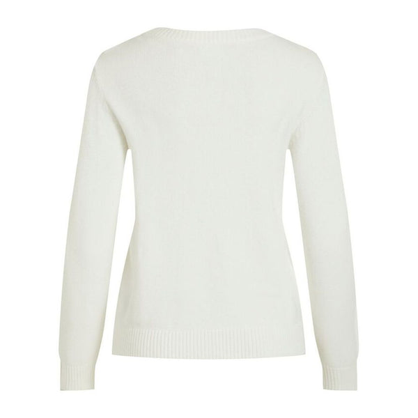 White Viscose Sweater Vila Clothes