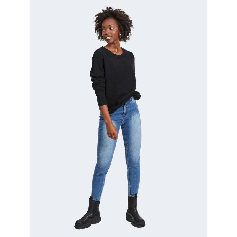 Black Viscose Sweater Vila Clothes