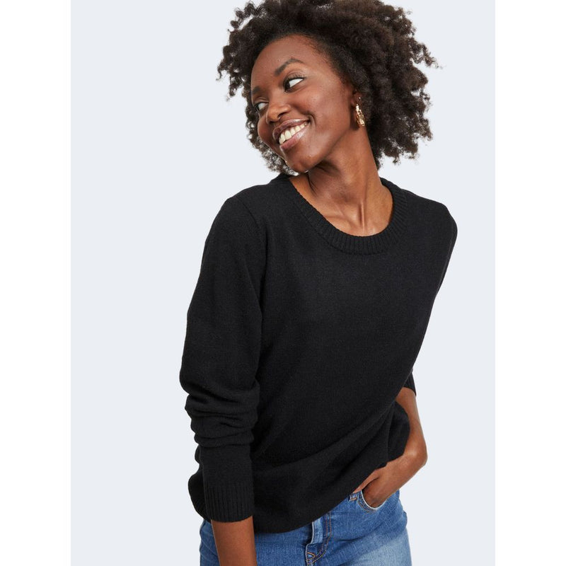 Black Viscose Sweater Vila Clothes