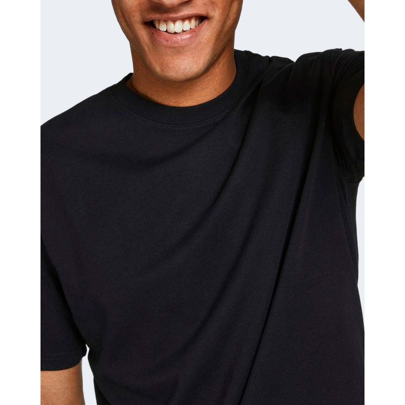 Black Cotton T-Shirt Jack Jones