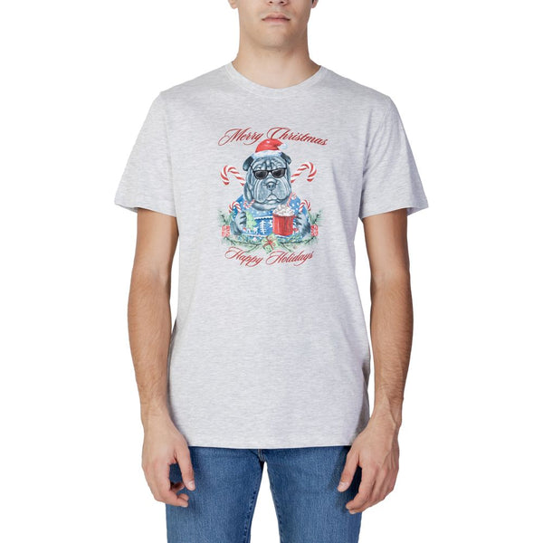 Gray Cotton T-Shirt Jack Jones