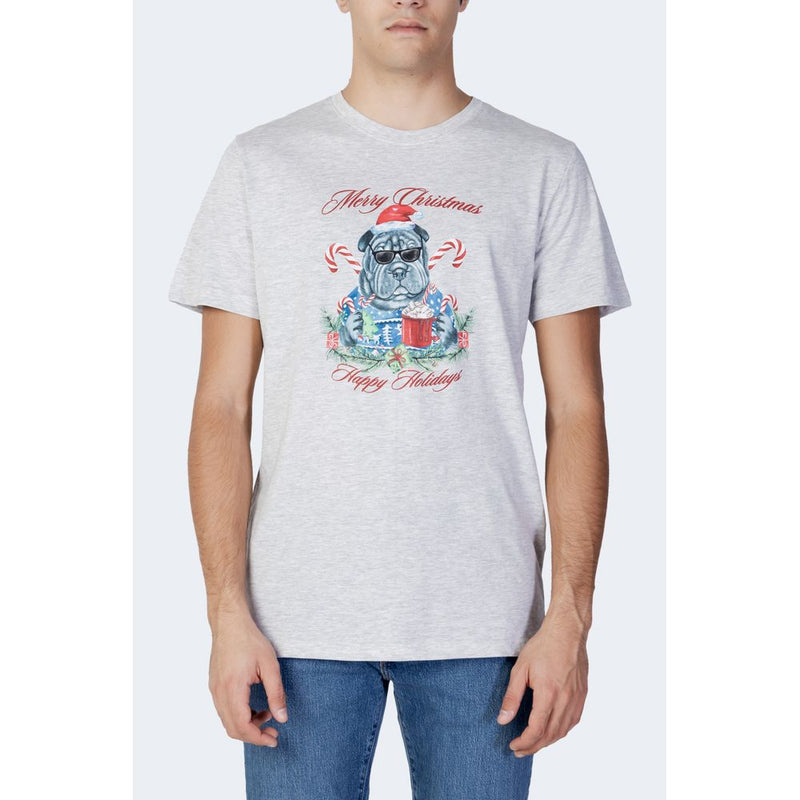 Gray Cotton T-Shirt Jack Jones