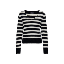 Black And White Polyester Sweater Only