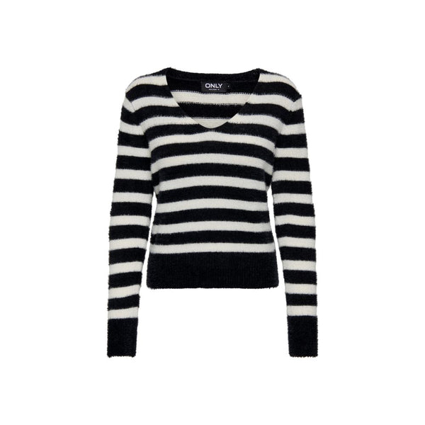 Black And White Polyester Sweater Only