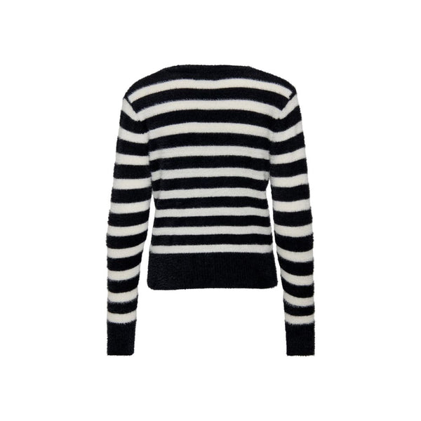 Black And White Polyester Sweater Only